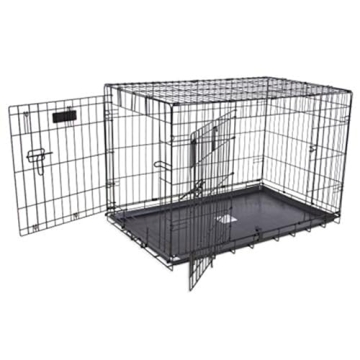 Precision Pet Products Two Door Provalue Wire Dog Crate, 42 Inch, For Pets 70-90 lbs, With 5-Point L...