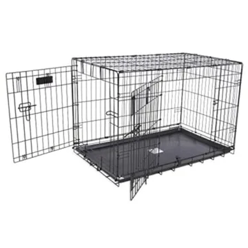 Precision Pet Products Two Door Provalue Wire Dog Crate, 42 Inch, For Pets 70-90 lbs, With 5-Point L...