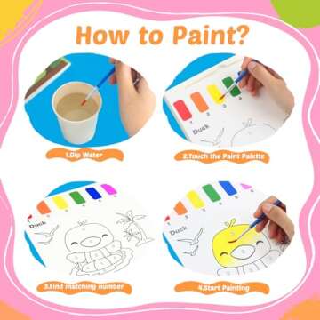 Mess-Free FEREDO KIDS Watercolor Paint Book for Kids