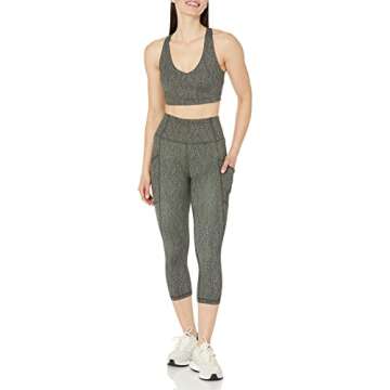 Amazon Essentials Active Sculpt V-Neck Sports Bra for Women