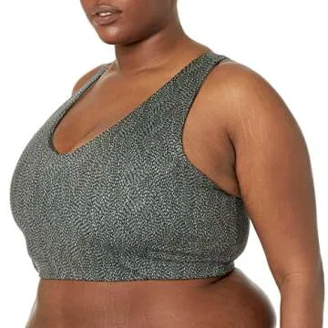 Amazon Essentials Active Sculpt V-Neck Sports Bra for Women