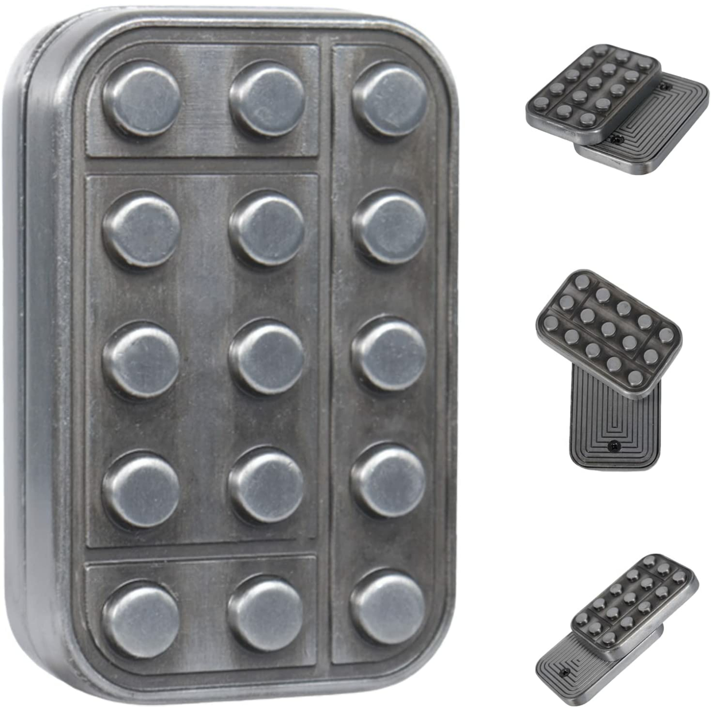 Metal Fidget Slider Toy - Haptic EDC Blocks for Adults