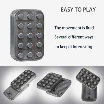 Metal Fidget Slider Toy - Haptic EDC Blocks for Adults