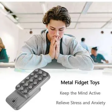 Metal Fidget Slider Toy - Haptic EDC Blocks for Adults