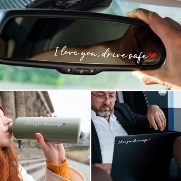 BoopZilla I Love You Drive Safe Mirror Stickers for Cars