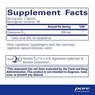 Pure Encapsulations CoQ10-250 mg CoQ10 - Brain Support Supplement* - Mitochondrial & Cellular Energy...