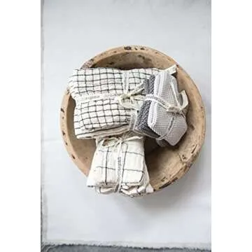 Creative Co-Op Cotton Napkins Set - Elegant Dining Set