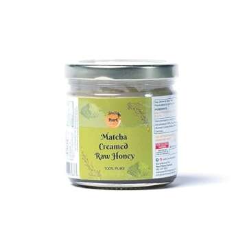 Pearl Honey Spreads - Organic Matcha Flavored Creamed Raw Honey - Chemical Free, Soy Free & 100% Naturally Flavored | 8.8 oz Jar