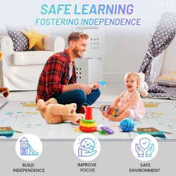 Suposeu Portable Baby Playpen with Mat - Safe & Spacious