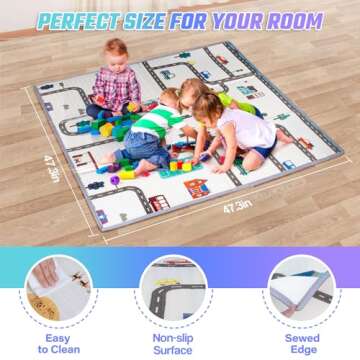 Suposeu Portable Baby Playpen with Mat - Safe & Spacious