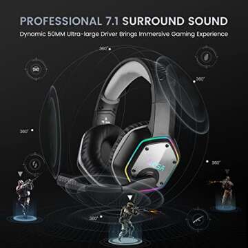 EKSA E1000 USB Gaming Headset for All Platforms