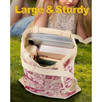 STSNano Tote Bag for Women Aesthetic Vintage Cute Canvas Tote Bag Music Inspired Bags Reusable Casual Bag for Work Shopping, PK