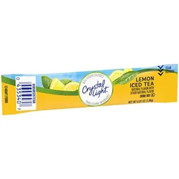 Crystal Light Sugar-Free Lemon Iced Tea On-The-Go Powdered Drink Mix 10 Count, Pack of 1