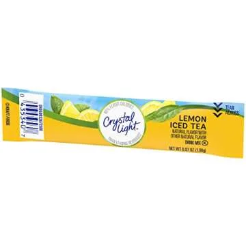 Crystal Light Sugar-Free Lemon Iced Tea On-The-Go Powdered Drink Mix 10 Count, Pack of 1