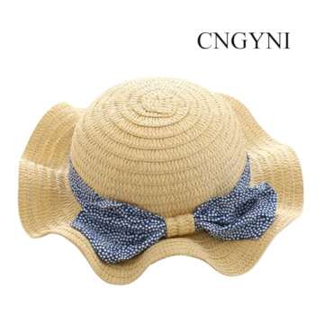 Baby Hat Summer Straw Hat Bowknot Beach Sun Protection Hat for Girls