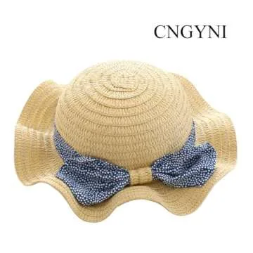 Baby Hat Summer Straw Hat Bowknot Beach Sun Protection Hat for Girls