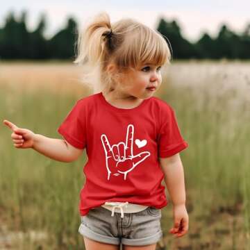 Mommy and Me Valentines Outfits: Boys Girls Toddler T-Shirt Valentine's Day Shirts Cute Kid Gifts Tee Matching Tee Tops A-red