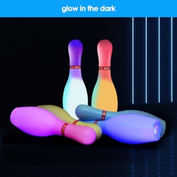 Zloveleexr Glow in The Dark Bowling Set for Kids Play