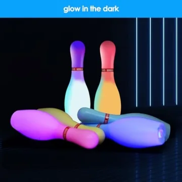 Zloveleexr Glow in The Dark Bowling Set for Kids Play