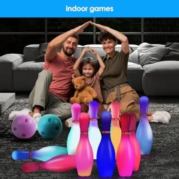 Zloveleexr Glow in The Dark Bowling Set for Kids Play