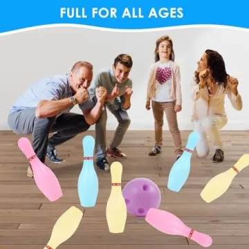 Zloveleexr Glow in The Dark Bowling Set for Kids Play