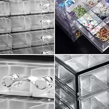 5 Tier 120Lattice nail Organizers and Storage Clear Acrylic Nail Jewellery Accessories Storage Case Holder Shelves Display Mesa Para Manicura Profesional Nail Table