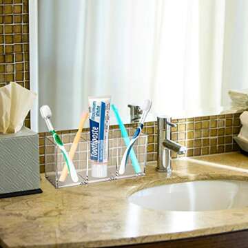 Clear Makeup Brush Holder Organizer for Vanity Storage