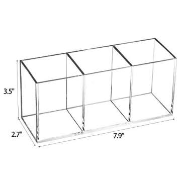 Clear Makeup Brush Holder Organizer for Vanity Storage