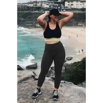 High Waisted Leggings for Women-Womens Black Seamless Workout Leggings Running Tummy Control Yoga Pants(L-XL)