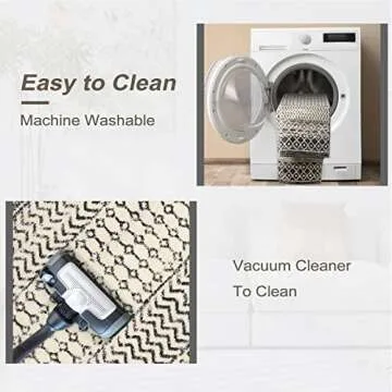 Nailttos Moroccan Hallway Runner Rug, 2x8 Ultra Soft Runner Rugs with Rubber Backing Non Slip, Washable Bathroom Runner Rug Distressed Floor Carpet Runner for Entryway Kitchen Bedroom Laundry Room