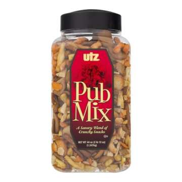 Utz Pub Mix - 44 Ounce Barrel - Savory Snack Mix, Blend of Crunchy Flavors for a Tasty Party Snack -...