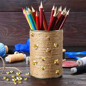 Hicarer 45 Pieces Tiny Bees Craft Decoration Party Decor Honey Resin Bee Flatback Bee Shaped Embellishment with Storage Box for DIY Craft Home (0.51 Inch)