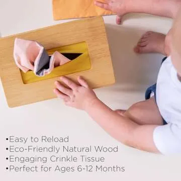 Montessori Sensory Tissue Box for Babies - Safe & Fun Toy