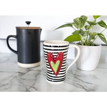 Cheerful DEMDACO Tracy Pesche Heart Mug for Gifting