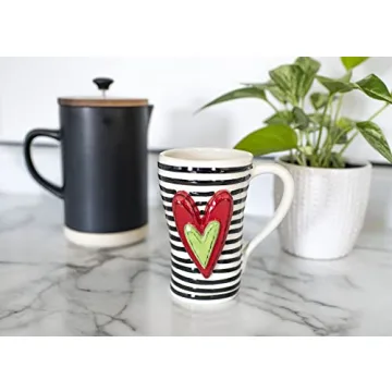 Cheerful DEMDACO Tracy Pesche Heart Mug for Gifting