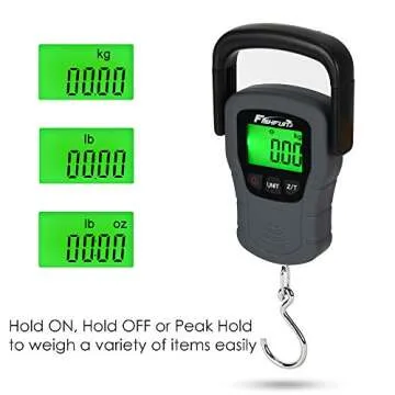 Fishfun Digital Fish Scale with Lip Gripper - Accurate 110lb