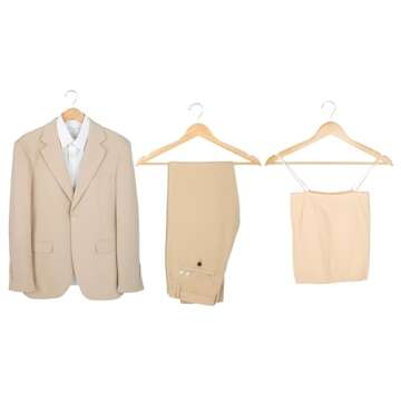 Amazon Basics Wooden Suit Hangers 20-Pack - Durable & Stylish