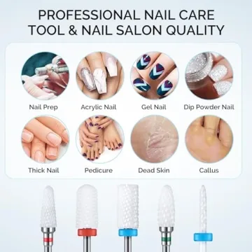 MELODYSUSIE Ceramic Nail Drill Bits Set for Professionals