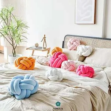 VBGYA Knot Pillow Ball - Soft Decorative Throw Pillows