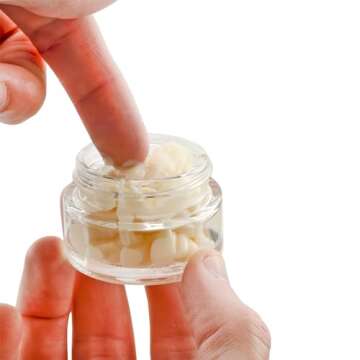 Cornucopia 15-Milliliter Clear Glass Balm Jars (12-Pack); 1/2 oz Cosmetic Jars with Lined Black Plastic Lids