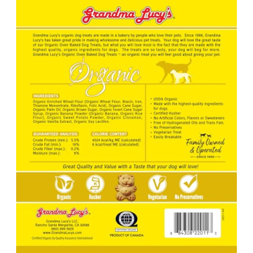 Grandma Lucy's Organic Dog Treats - Banana & Sweet Potato