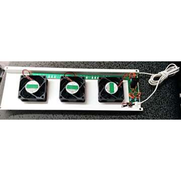 13" Triple Fan Deluxe "Frost Guard" RV Refrigerator Evaporator Fan w/LED light & Grill