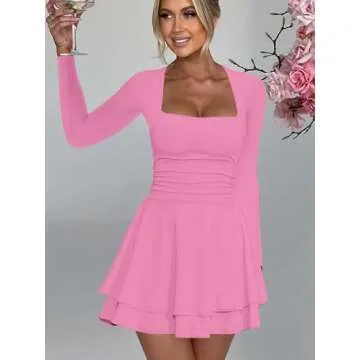 Stylish Kaximil Women's Mini Dress - Ruffle Hem Cut