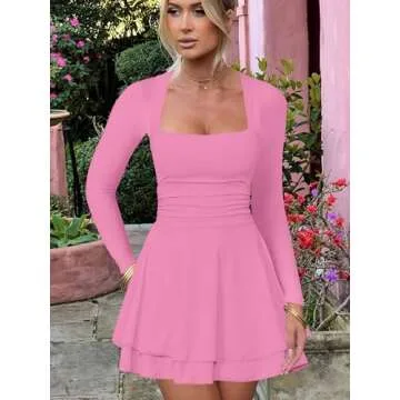 Stylish Kaximil Women's Mini Dress - Ruffle Hem Cut