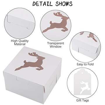 Fovths 24-Piece Christmas Cookie Boxes for Festive Treats