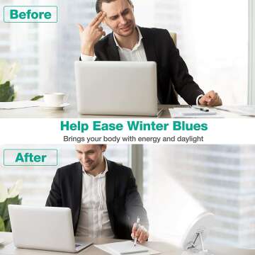 Erligpowht Light Therapy Lamp with Adjustable Brightness