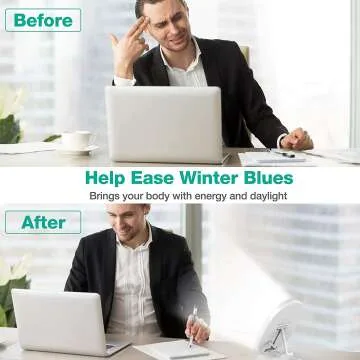 Erligpowht Light Therapy Lamp with Adjustable Brightness