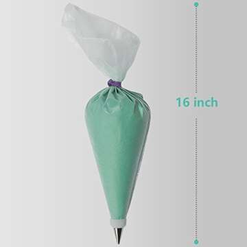 SveBake 100 Pieces Disposable 16 Inch Pastry Bags for Cake Decorating Supplies