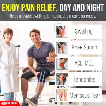 Knee Brace for Women & Men, 2 Pack Compression Knee Brace, Knee Support Sleeve for Pain Relief, Running, Workout, Sports, Knee Braces for ACL, Meniscus Tear, Arthritis and Injury Recovery Black M