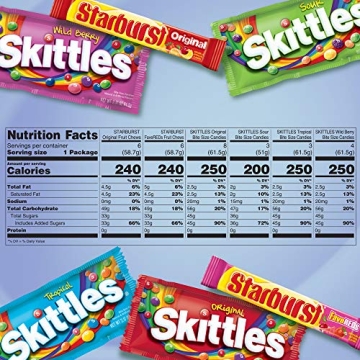SKITTLES & STARBURST Variety Pack 30 Count Chewy Candy